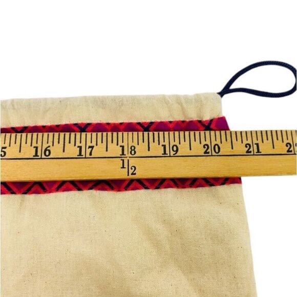 Tory Burch Cotton Storage Travel LARGE Dust Bag Drawstring Logo Charm 20" x 20" - Picture 5 of 6